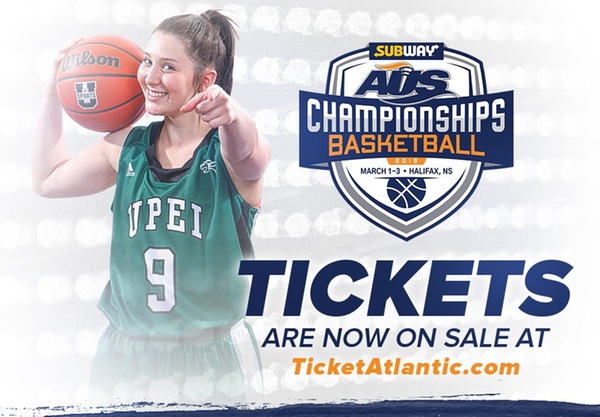 Tickets now on sale for the 2019 Subway AUS Basketball Championships through Ticket Atlantic